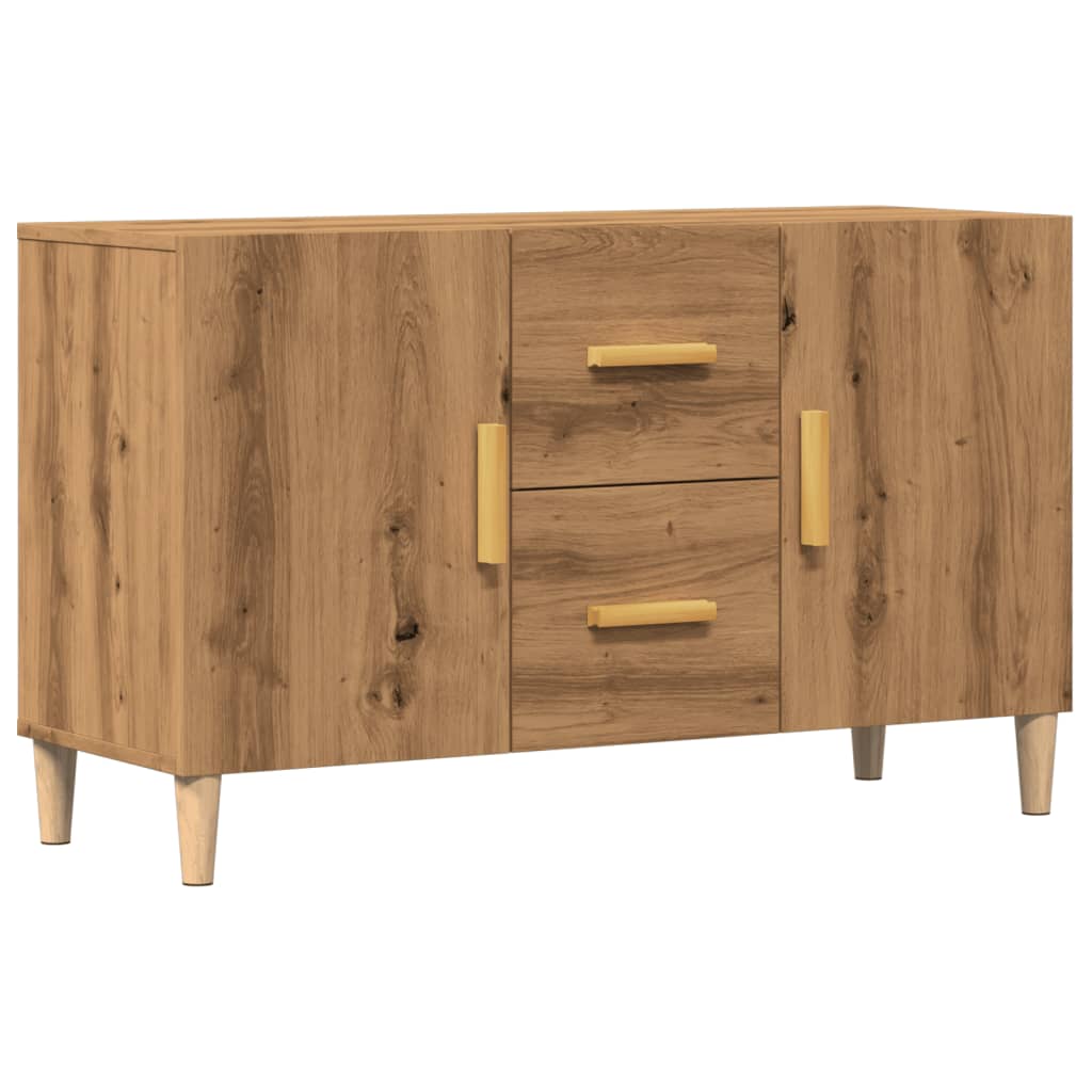Wooden Sideboard 100cm Wide With 2 Doors 2 Drawers - Vantage Home