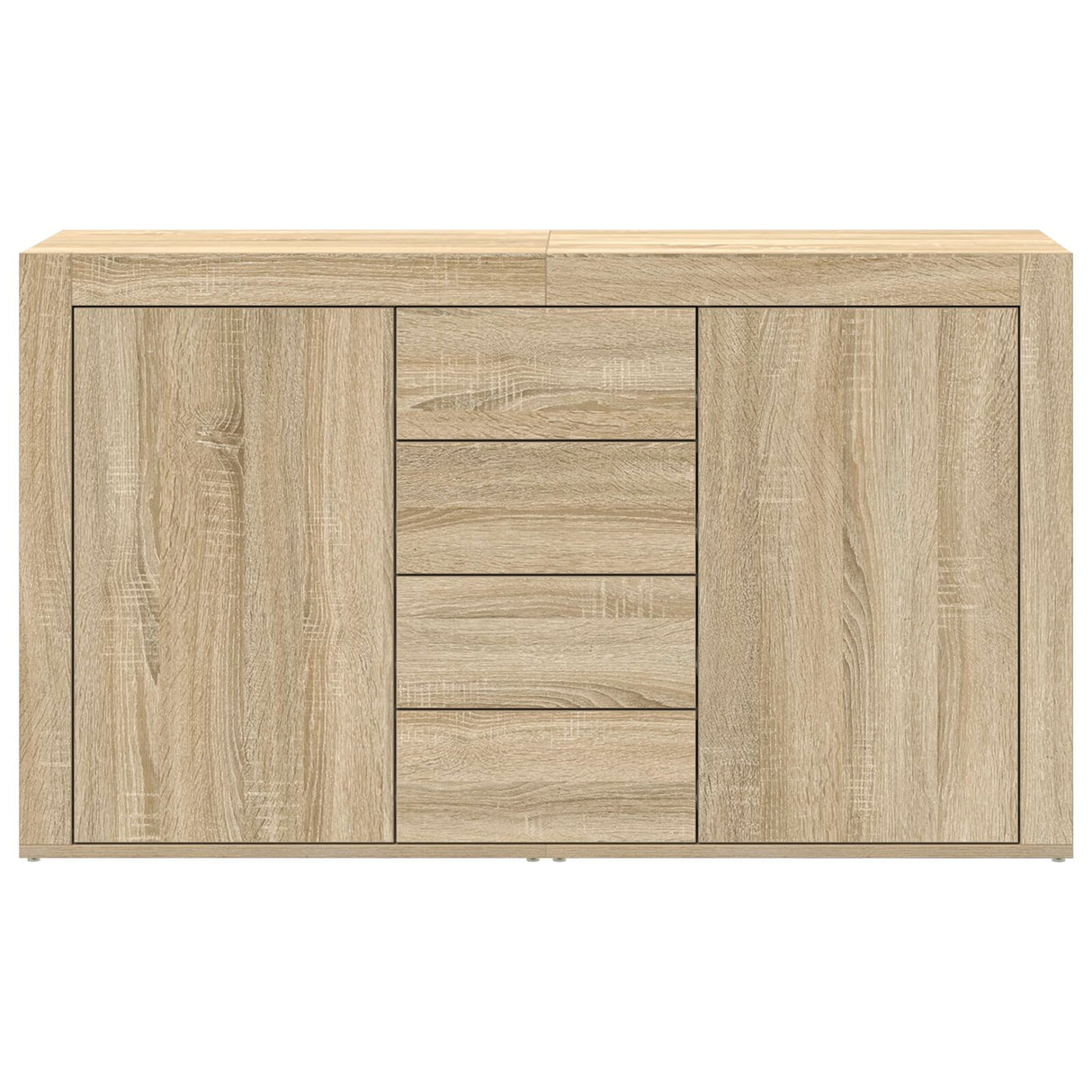 Wooden Sideboard 120cm Wide With 2 Doors 4 Drawers - Vantage Home