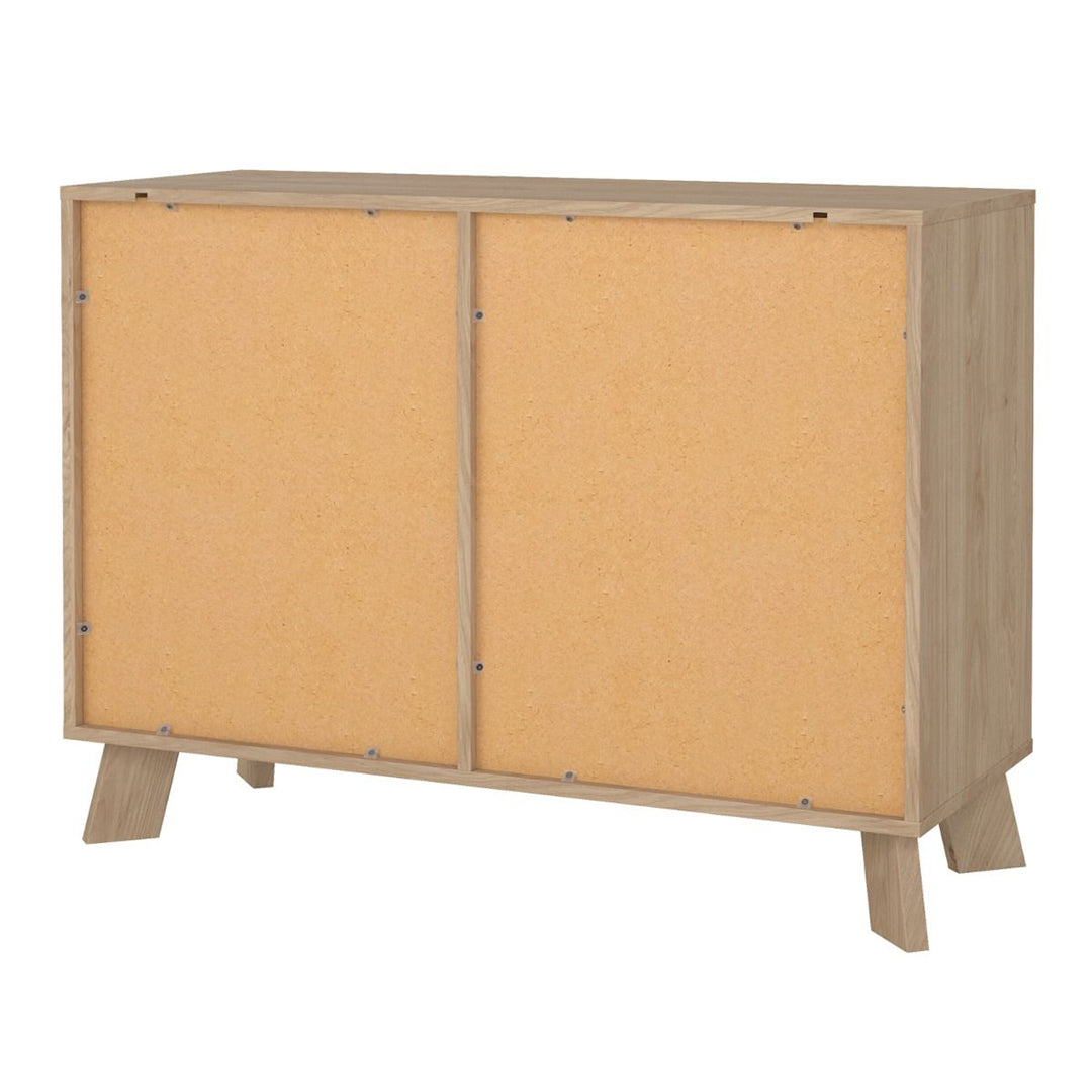 Wooden Sideboard With 2 Doors And 1 Drawer In White Fronts - Ikast