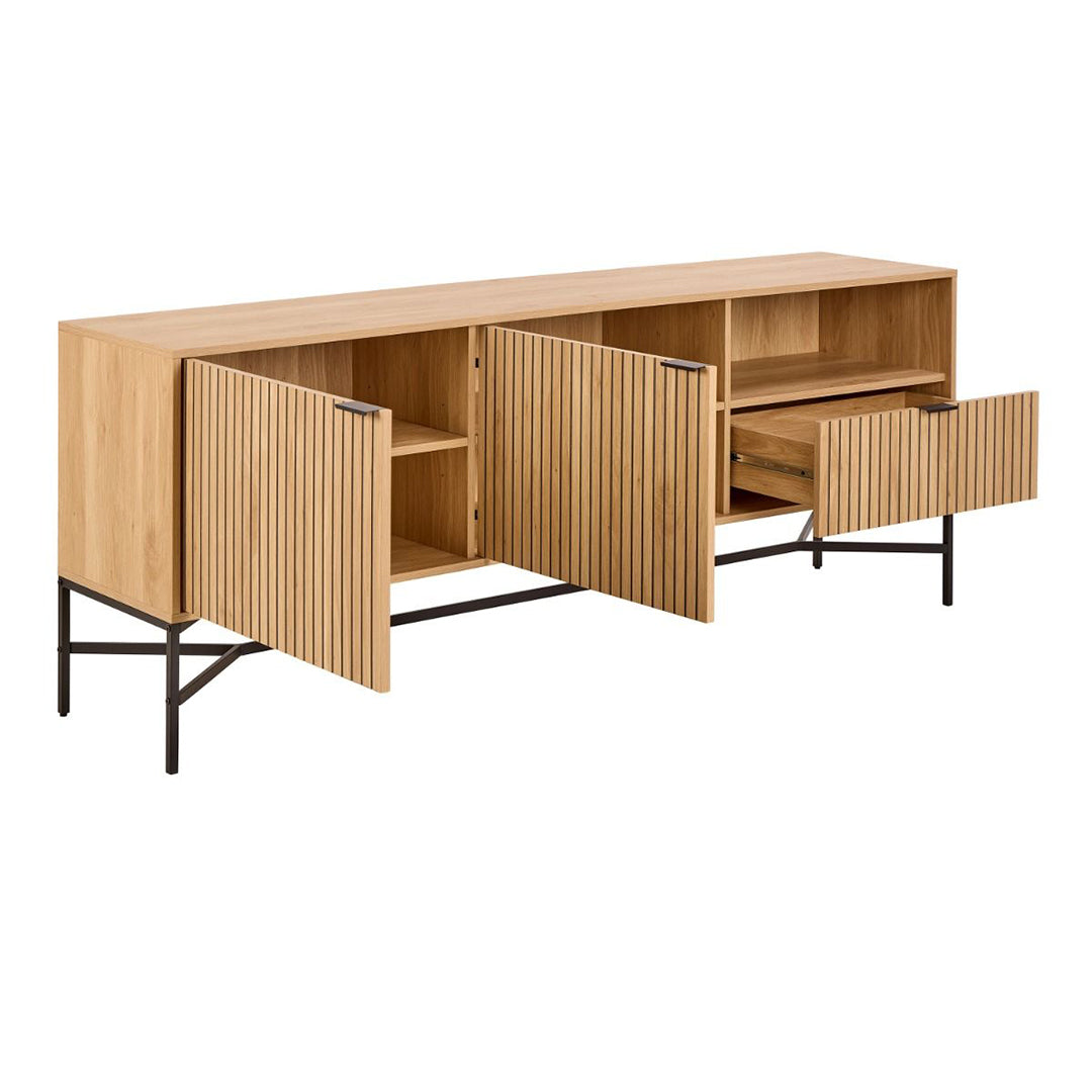 Wooden Sideboard With 2 Doors And 1 Drawer - Jaipur