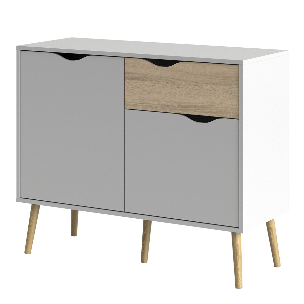 Wooden Sideboard With 2 Doors And 1 Drawer - Oslo