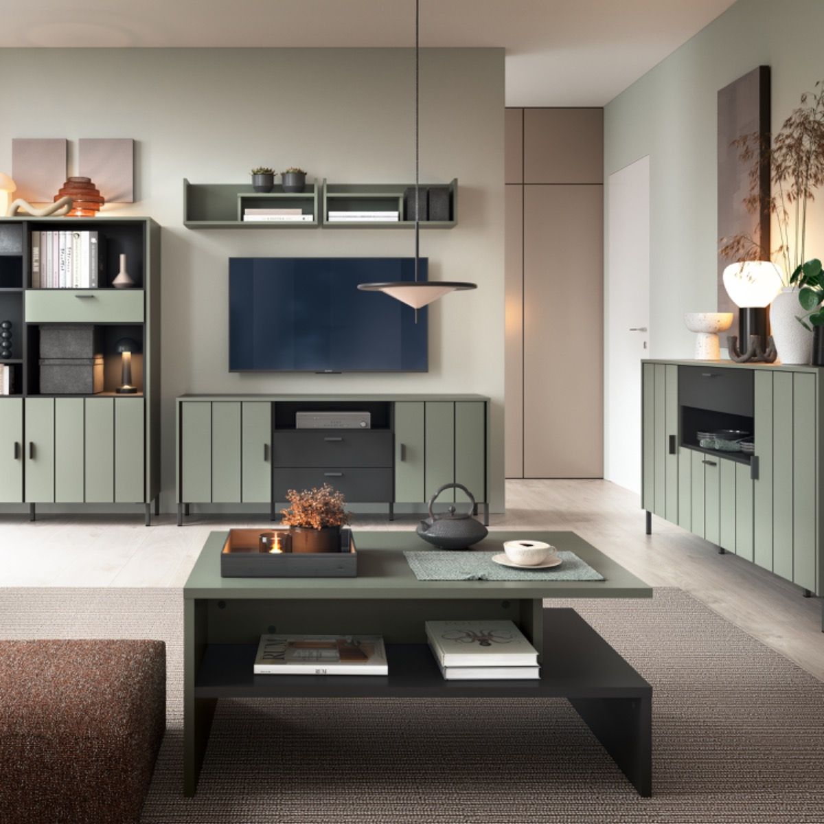 Wooden Sideboard With 2 Doors 1 Flap And 1 Drawer - Arundel