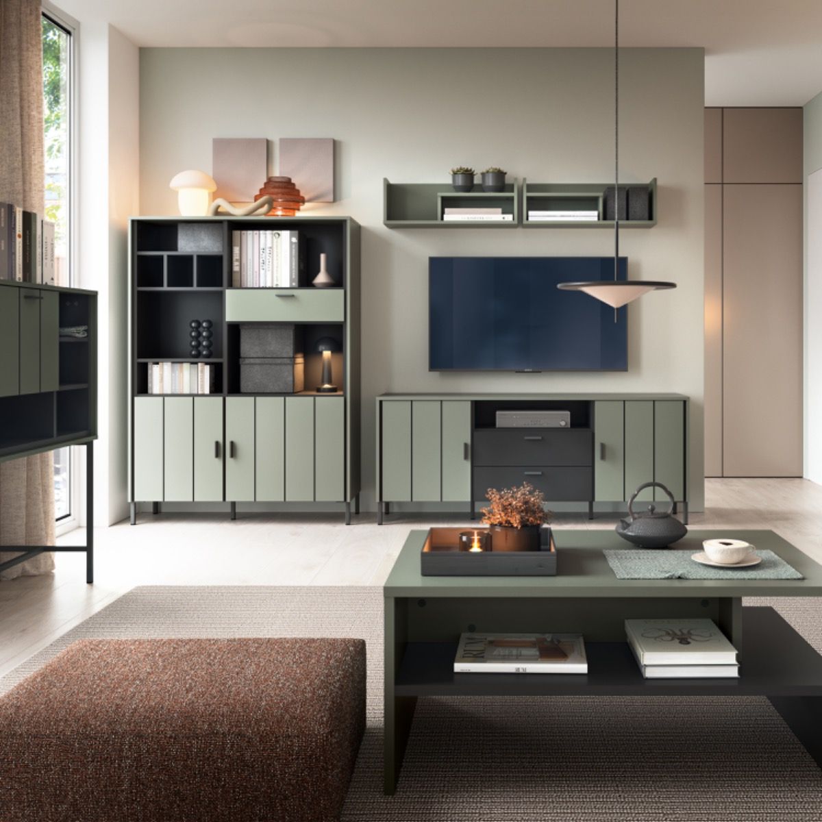 Wooden Sideboard With 2 Doors And 2 Drawers - Arundel