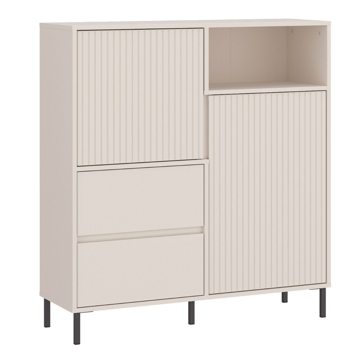 Wooden Sideboard With 2 Doors And 2 Drawers - Avenale