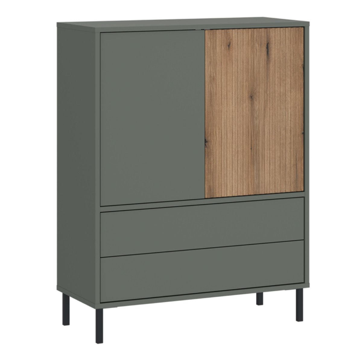 Wooden Sideboard With 2 Doors And 2 Drawers - Darwin