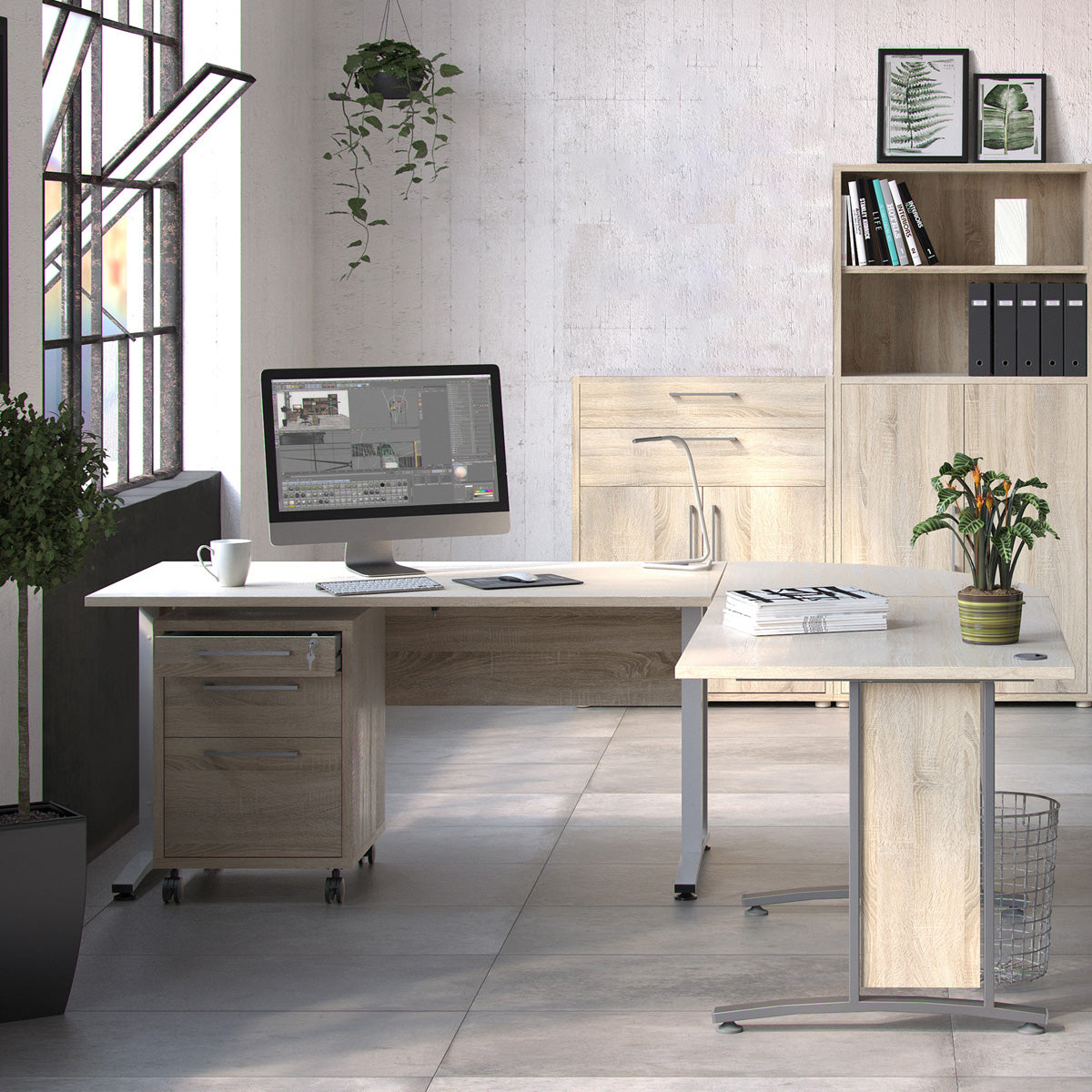 Wooden Sideboard With 2 Doors And 2 Drawers - Prima