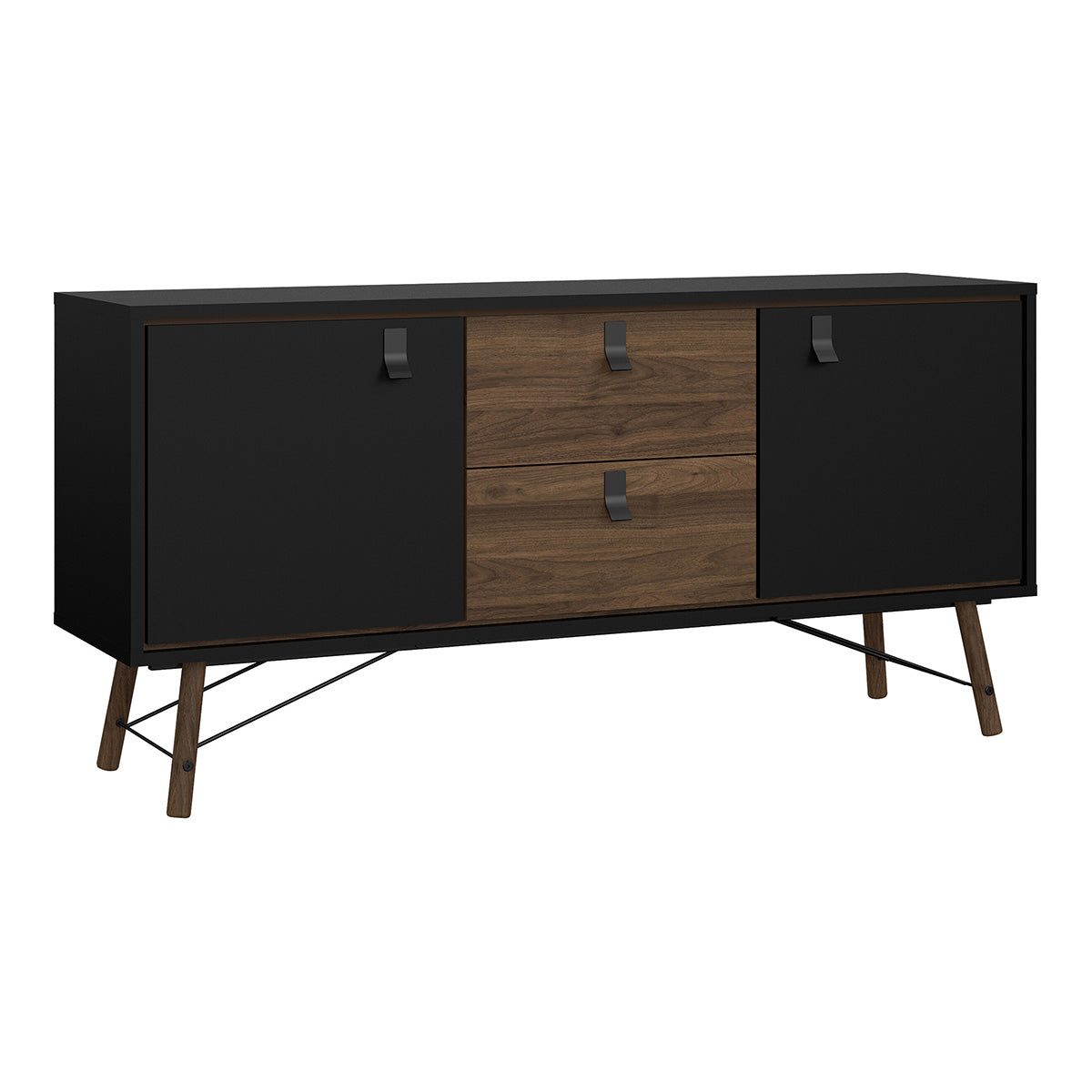 Wooden Sideboard With 2 Doors And 2 Drawers - Ry