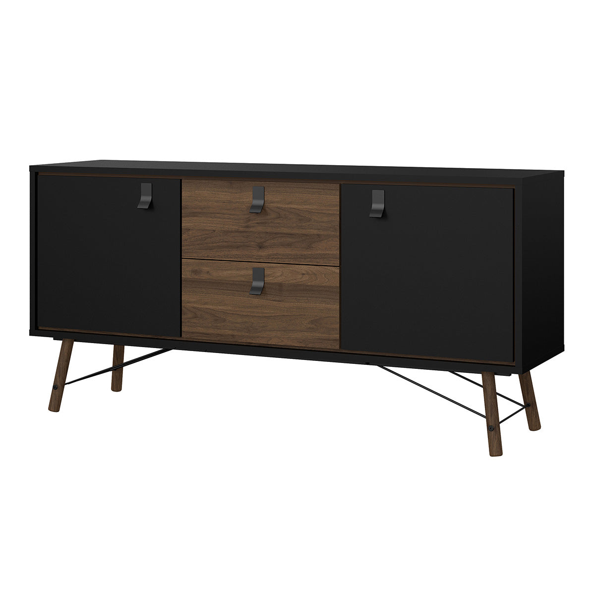 Wooden Sideboard With 2 Doors And 2 Drawers - Ry