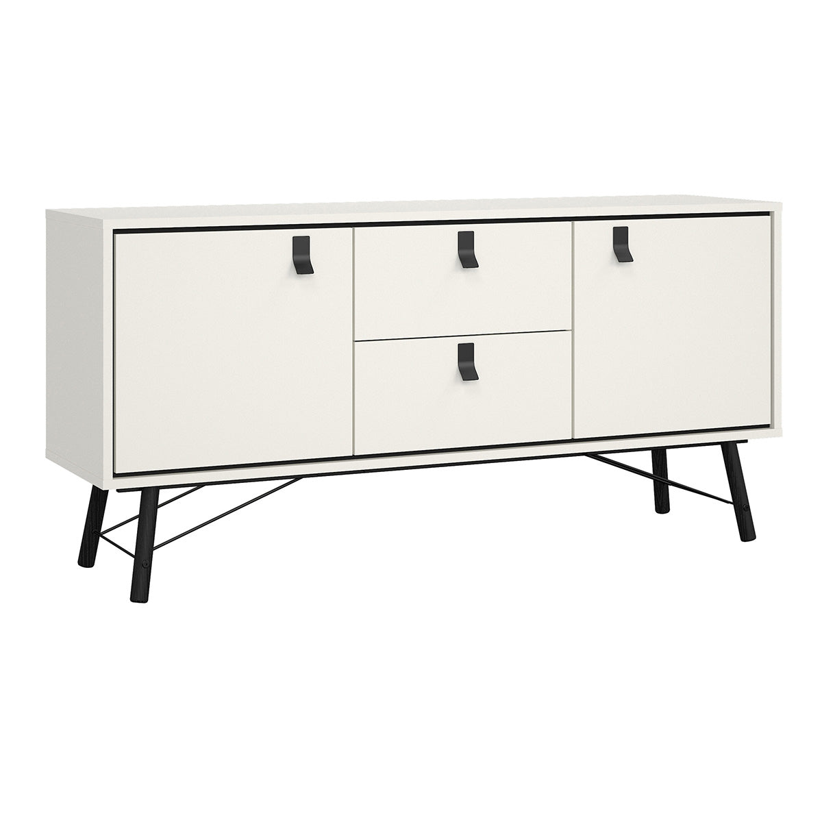 Wooden Sideboard With 2 Doors And 2 Drawers - Ry