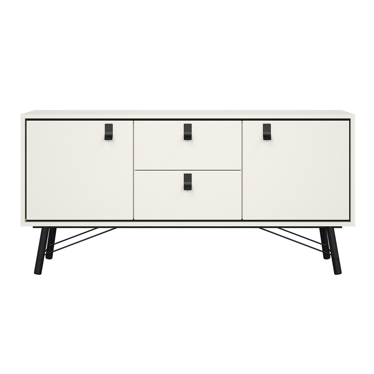 Wooden Sideboard With 2 Doors And 2 Drawers - Ry