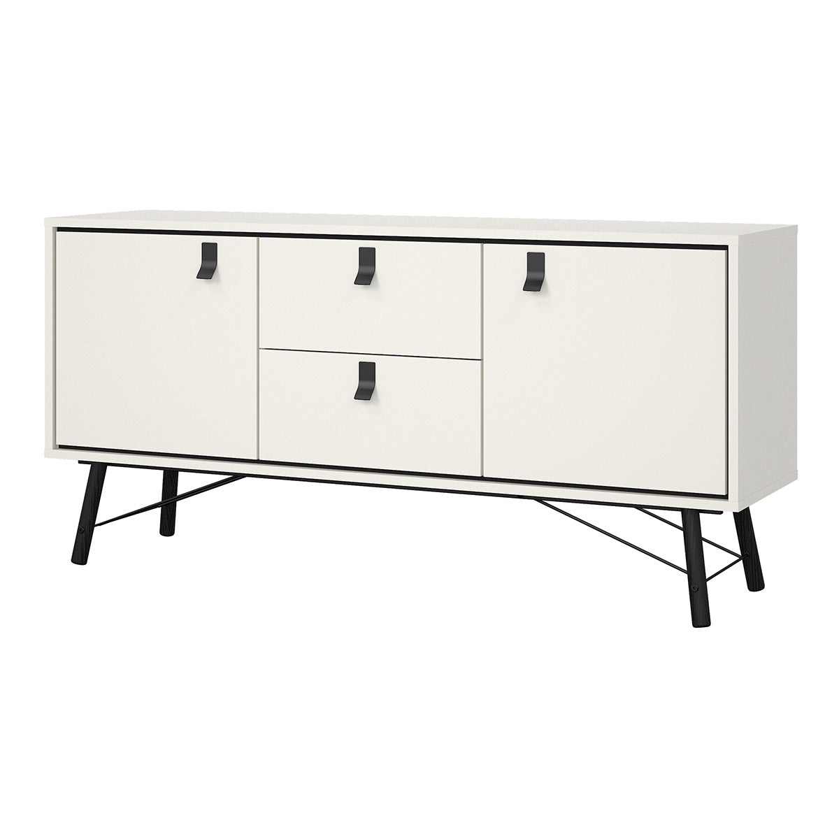 Wooden Sideboard With 2 Doors And 2 Drawers - Ry