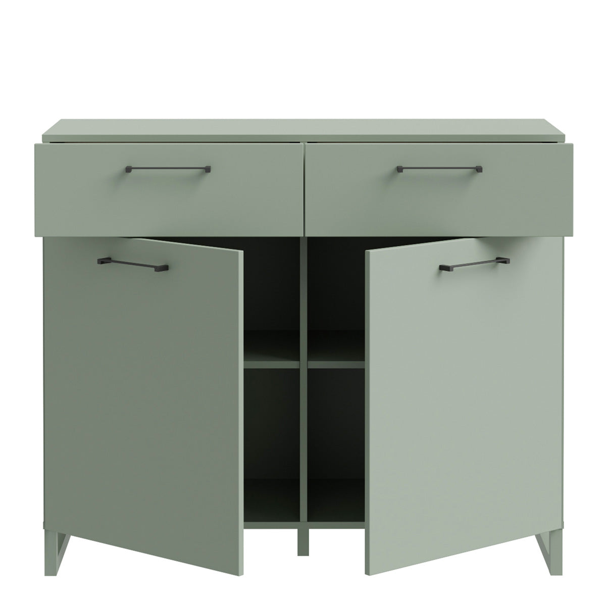 Wooden Sideboard With 2 Doors And 2 Drawers - Sali