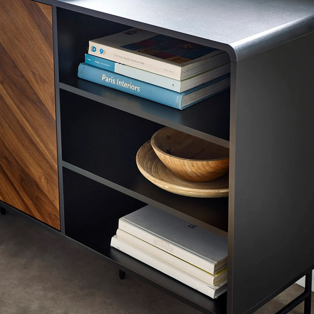 Wooden Sideboard With 2 Doors And 2 Shelves - Alvin