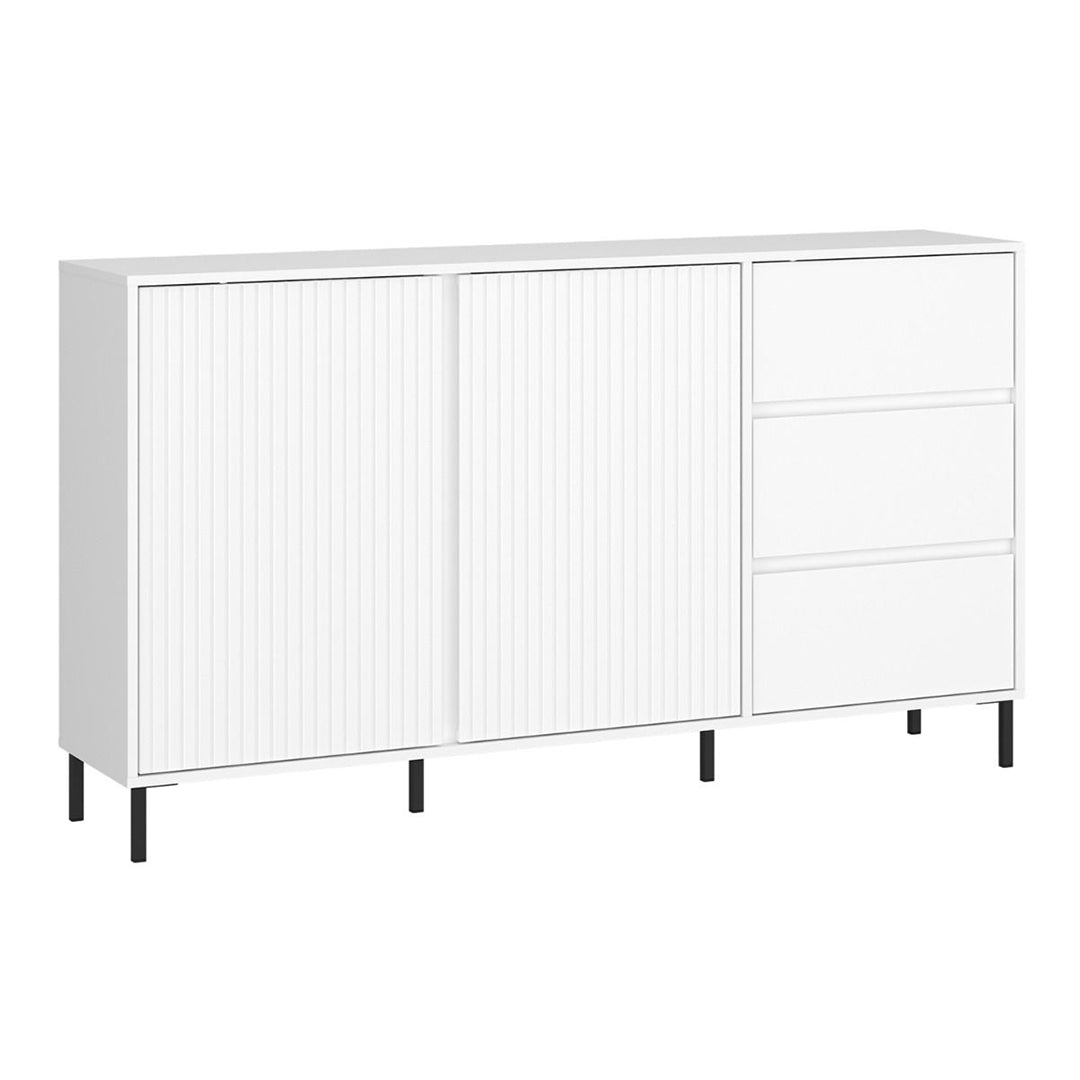 Wooden Sideboard With 2 Doors And 3 Drawers - Avenale