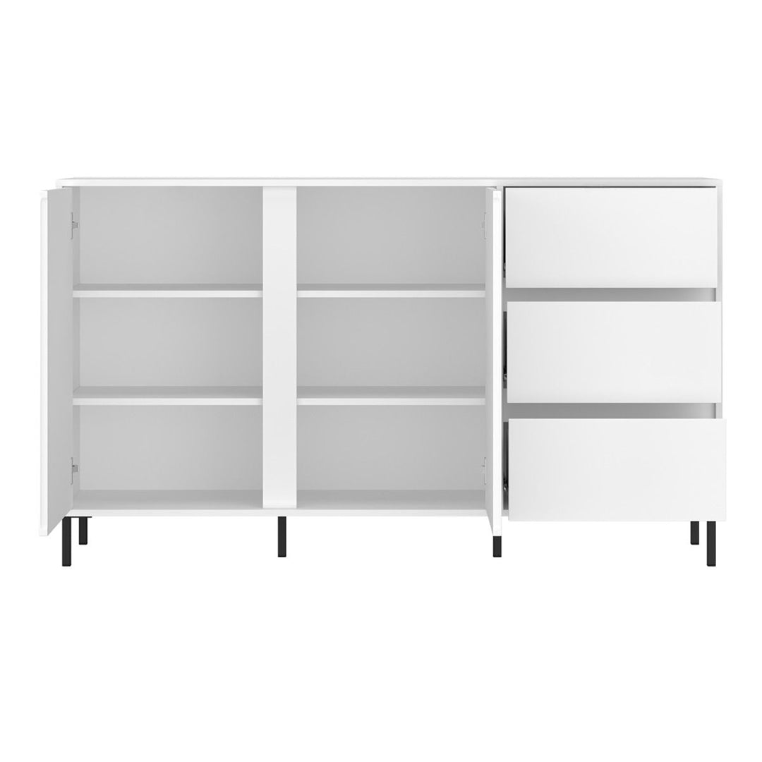Wooden Sideboard With 2 Doors And 3 Drawers - Avenale