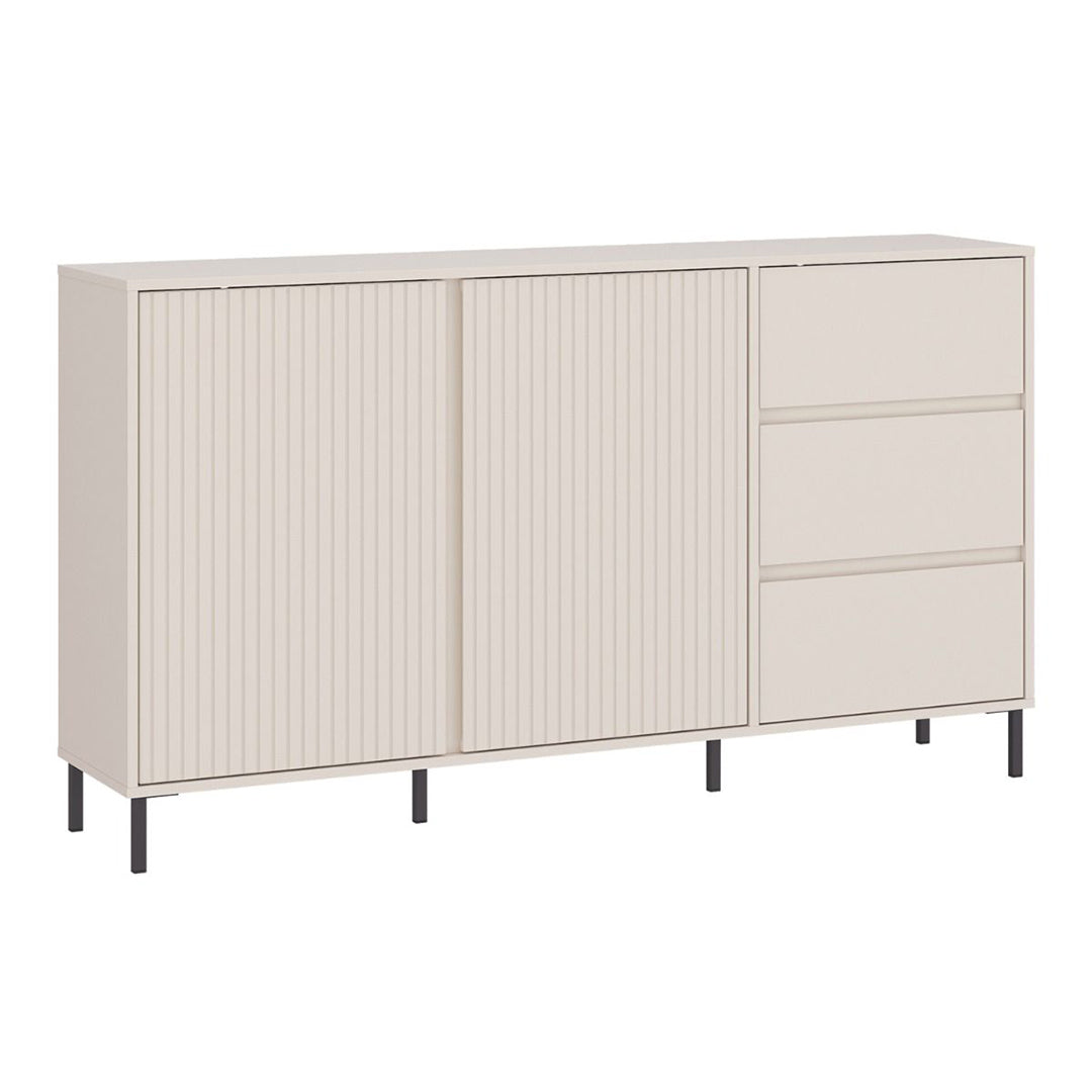 Wooden Sideboard With 2 Doors And 3 Drawers - Avenale