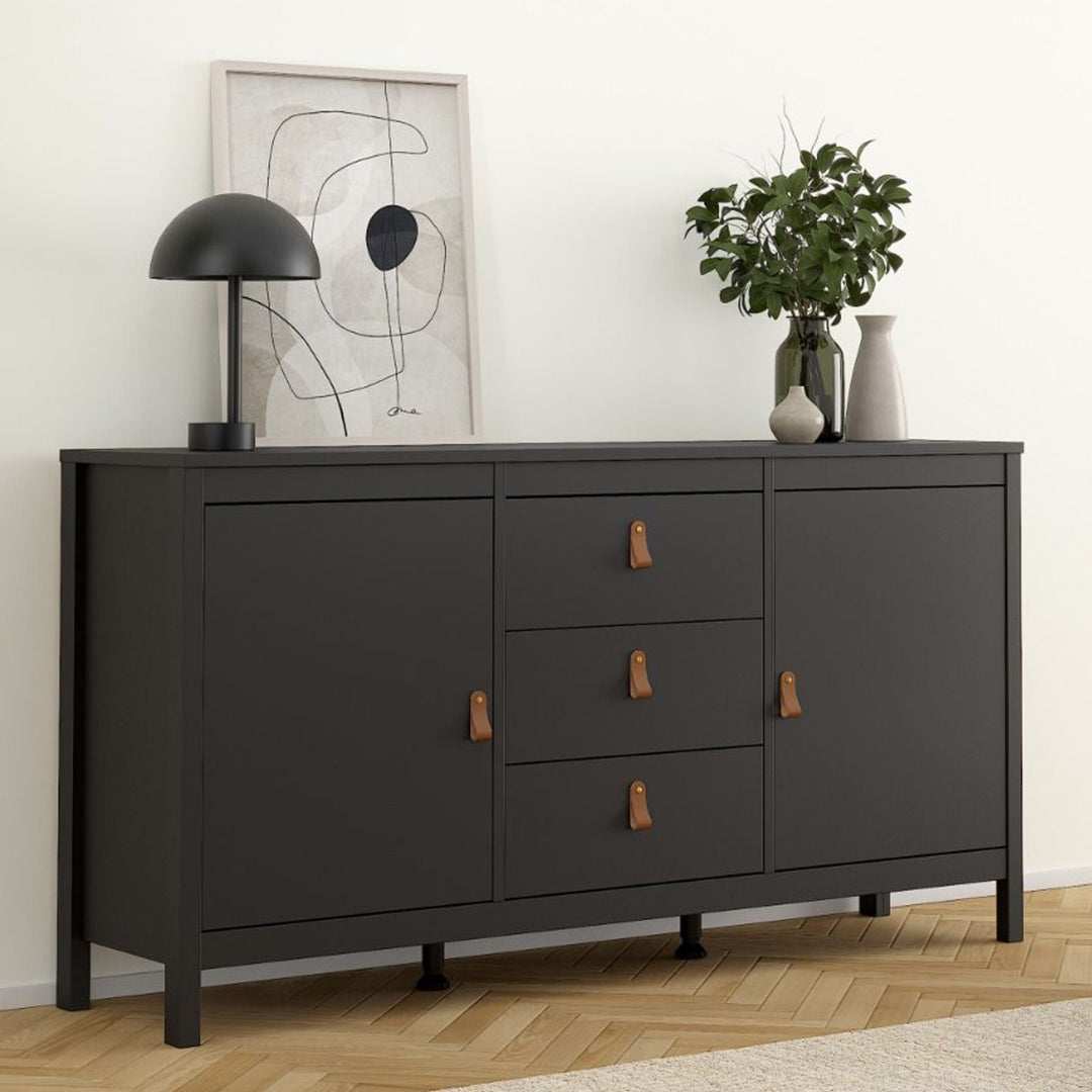 Wooden Sideboard With 2 Doors And 3 Drawers - Barcelona