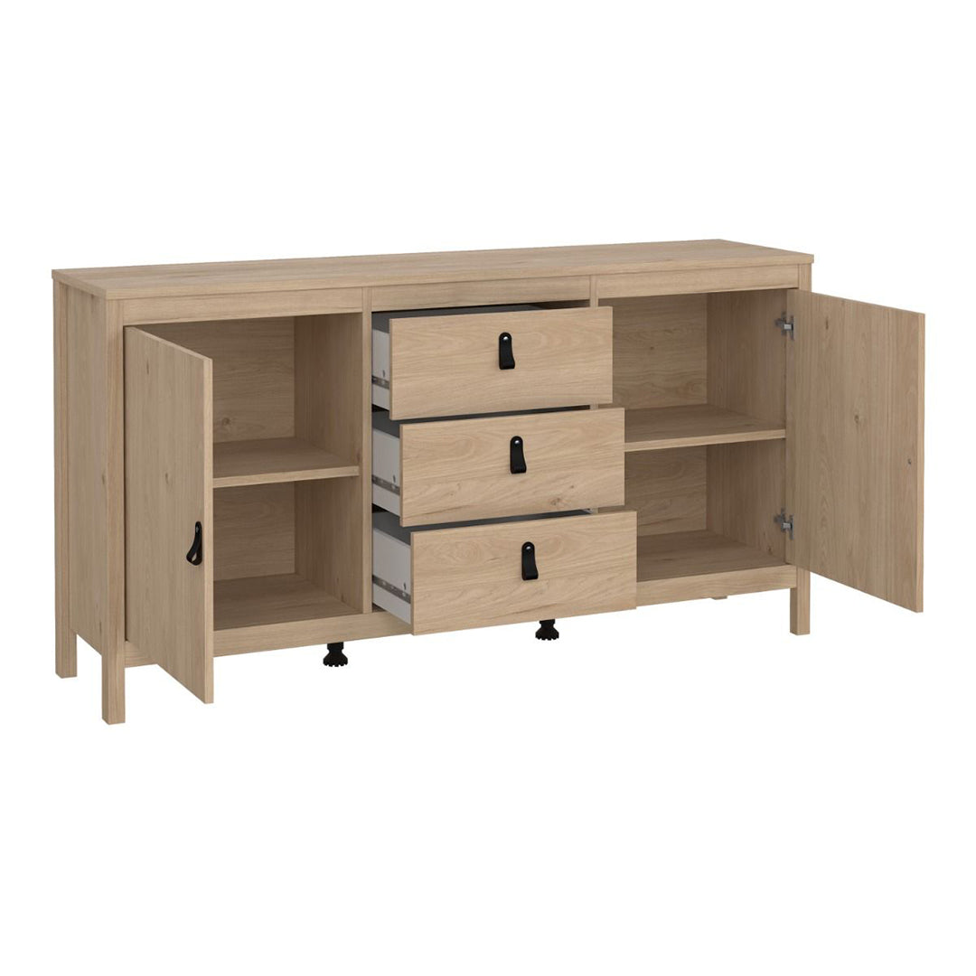 Wooden Sideboard With 2 Doors And 3 Drawers - Barcelona