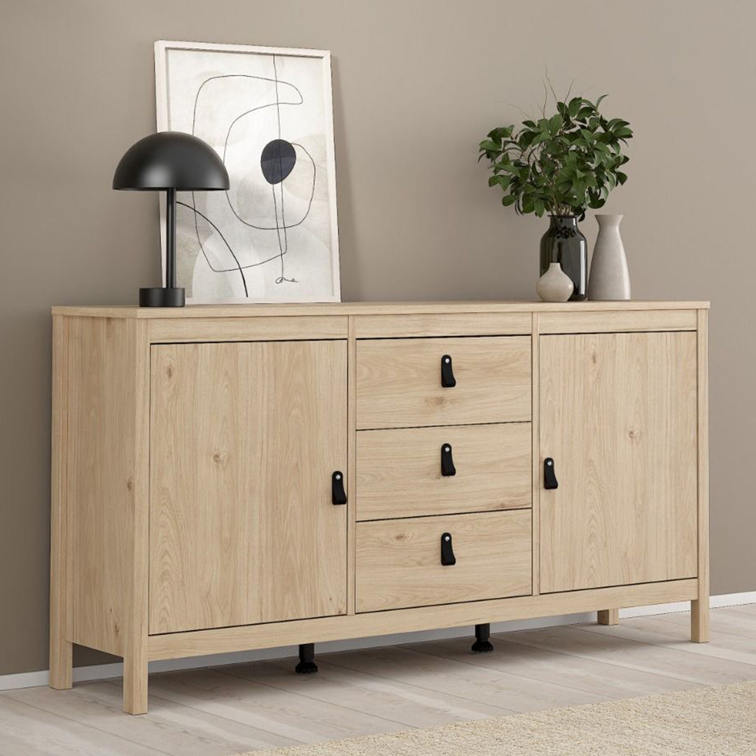 Wooden Sideboard With 2 Doors And 3 Drawers - Barcelona