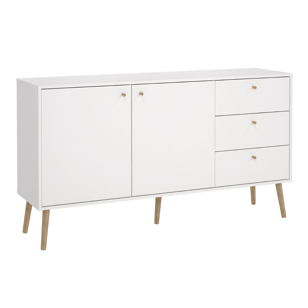 Wooden Sideboard With 2 Doors And 3 Drawers - Cumbria