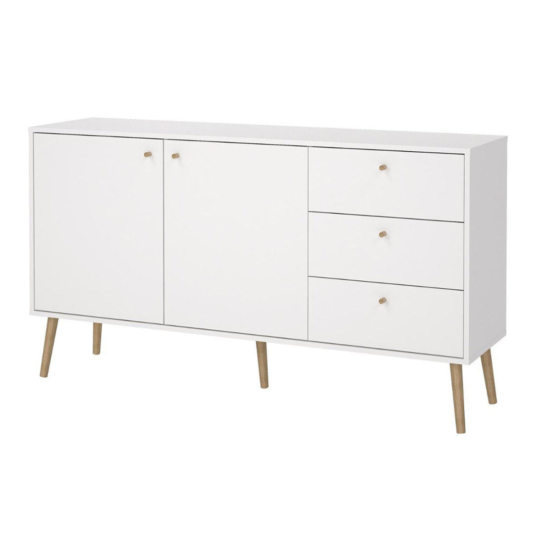 Wooden Sideboard With 2 Doors And 3 Drawers - Cumbria