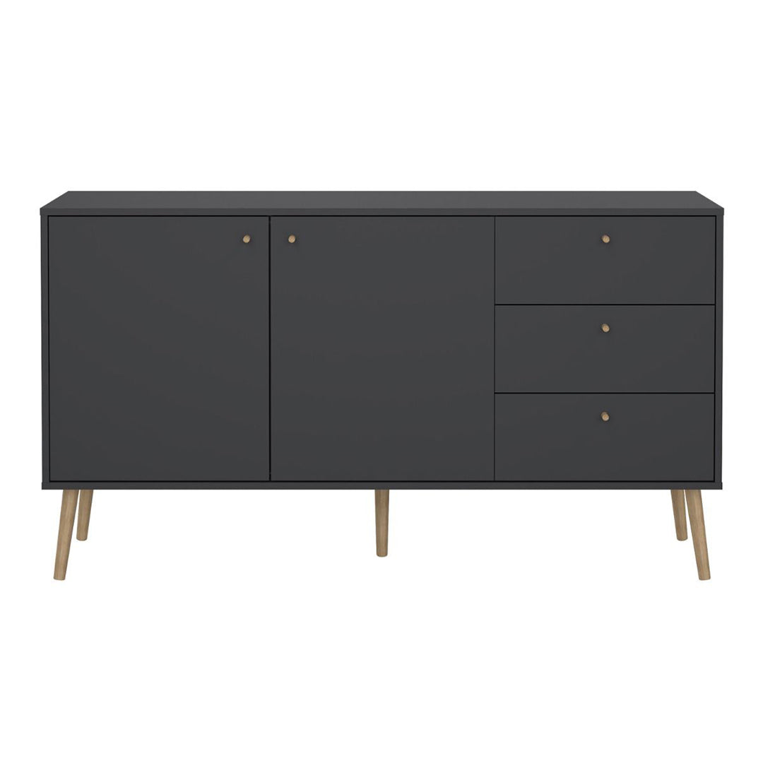 Wooden Sideboard With 2 Doors And 3 Drawers - Cumbria