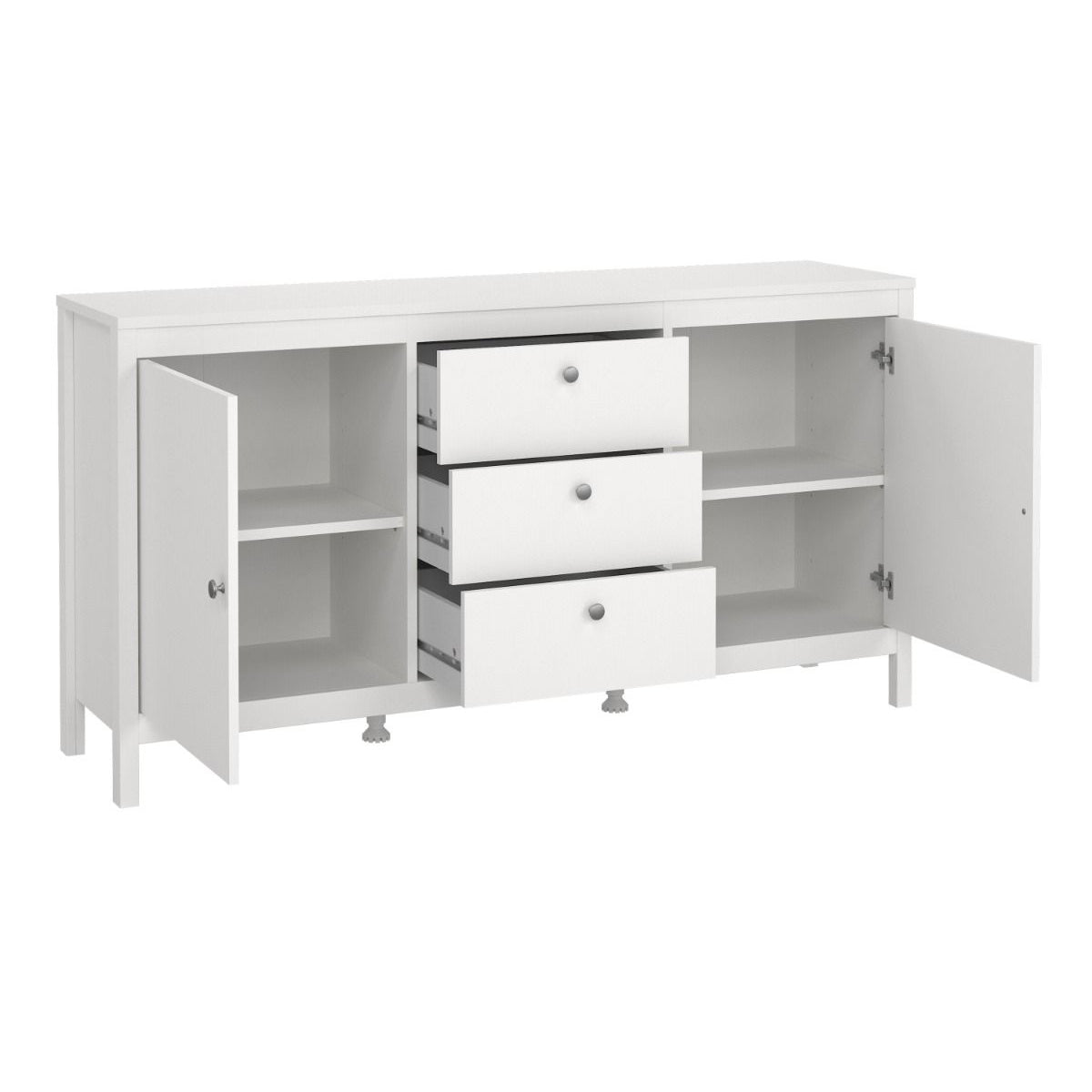 Wooden Sideboard With 2 Doors And 3 Drawers - Madrid