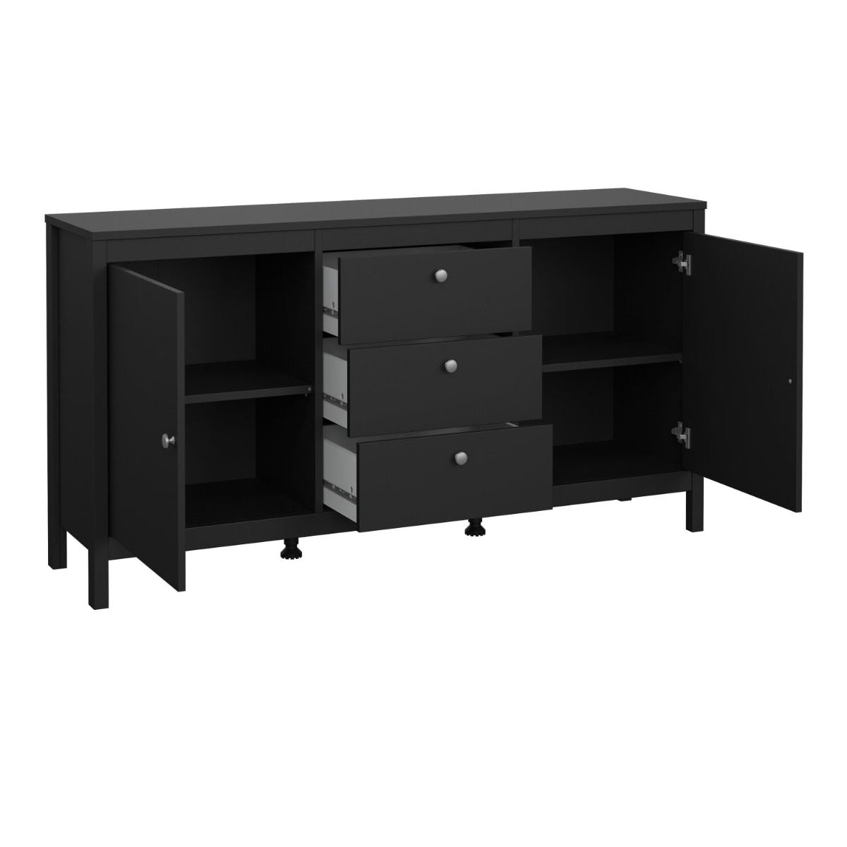 Wooden Sideboard With 2 Doors And 3 Drawers - Madrid