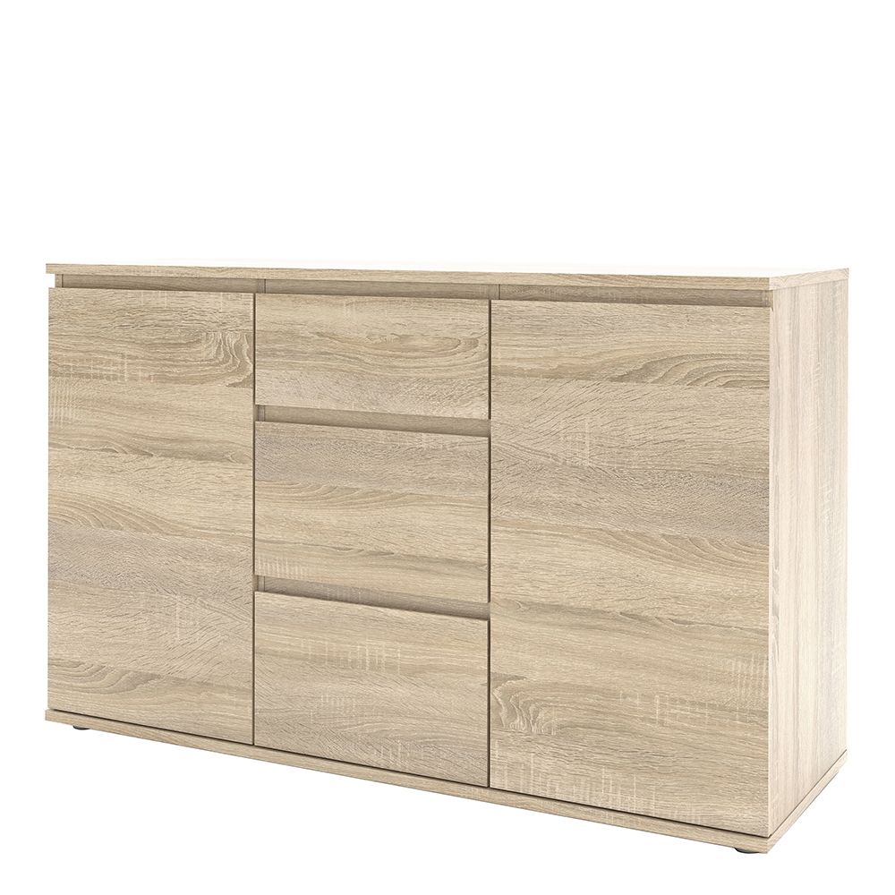 Wooden Sideboard With 2 Doors And 3 Drawers - Nova