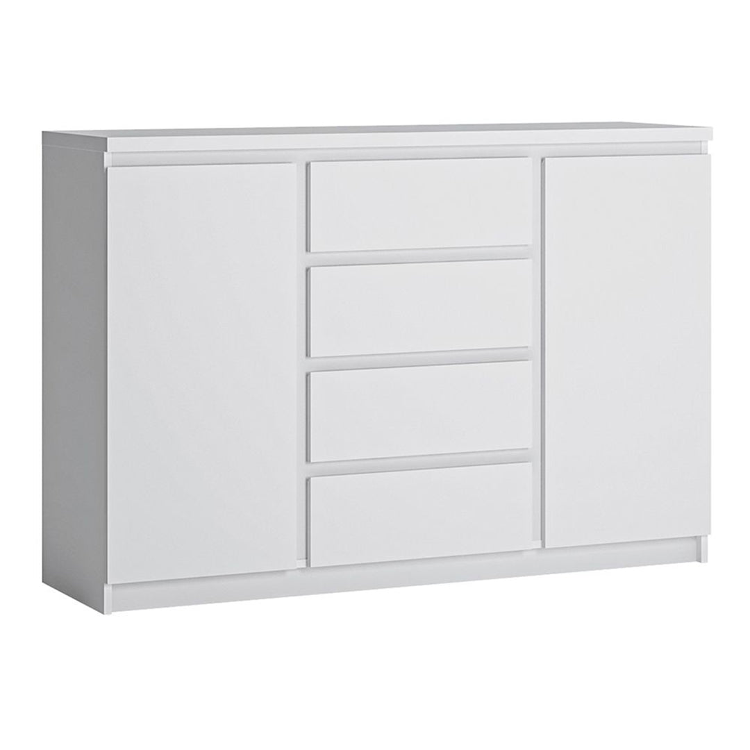 Wooden Sideboard With 2 Doors And 4 Drawers - Fribo