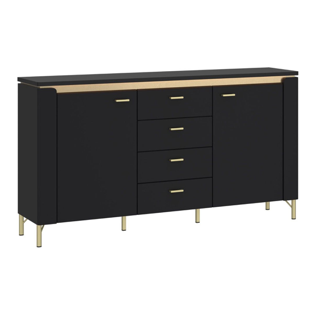 Wooden Sideboard With 2 Doors And 4 Drawers - Genoa