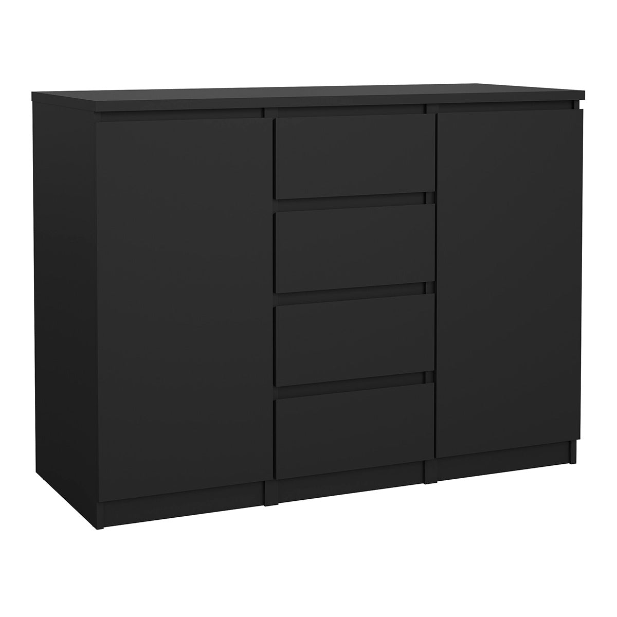 Wooden Sideboard With 2 Doors And 4 Drawers - Naia