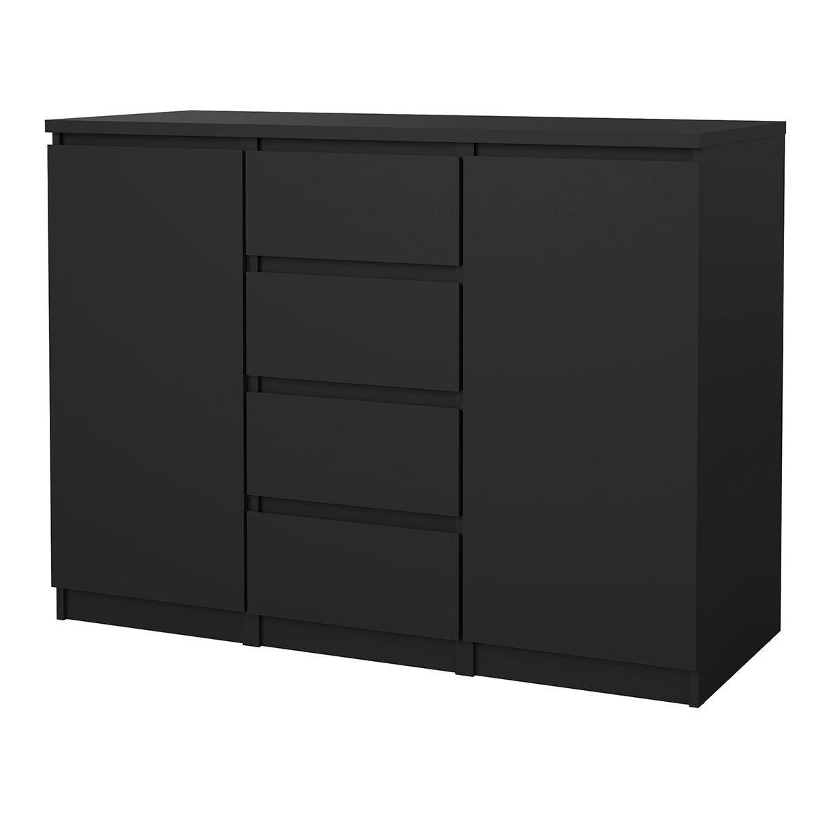 Wooden Sideboard With 2 Doors And 4 Drawers - Naia