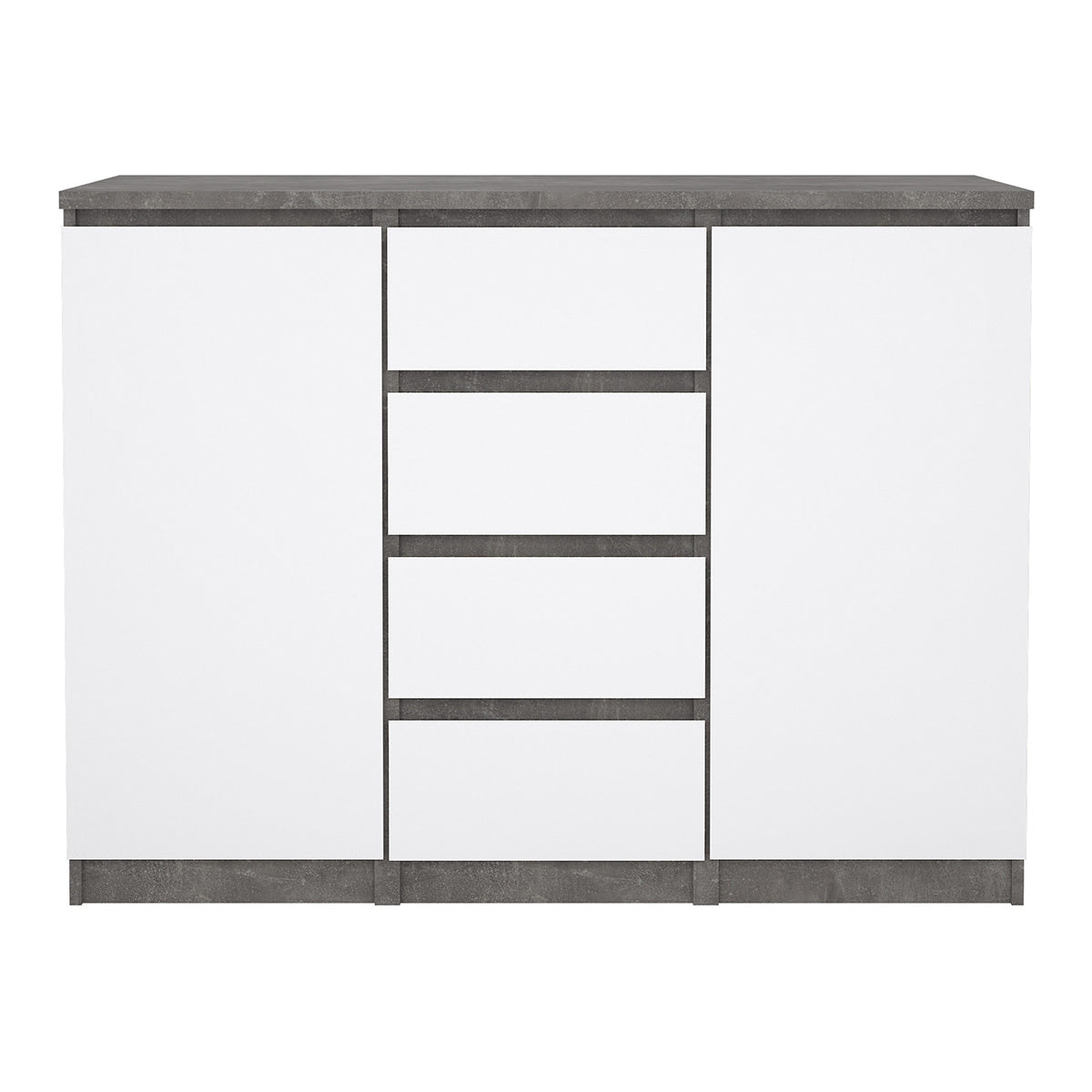 Wooden Sideboard With 2 Doors And 4 Drawers - Naia