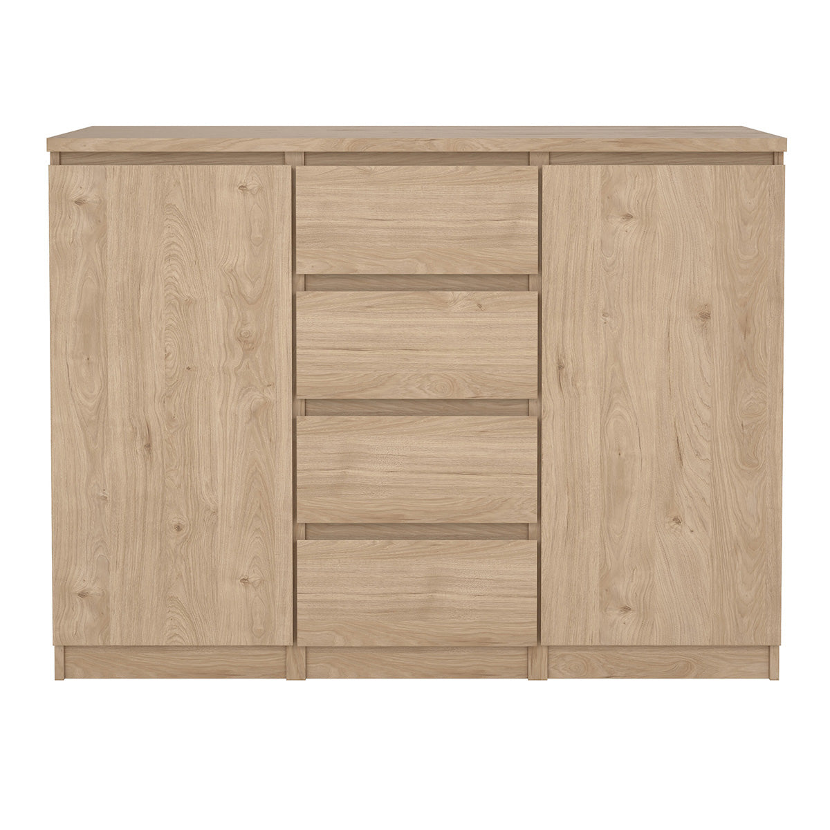 Wooden Sideboard With 2 Doors And 4 Drawers - Naia