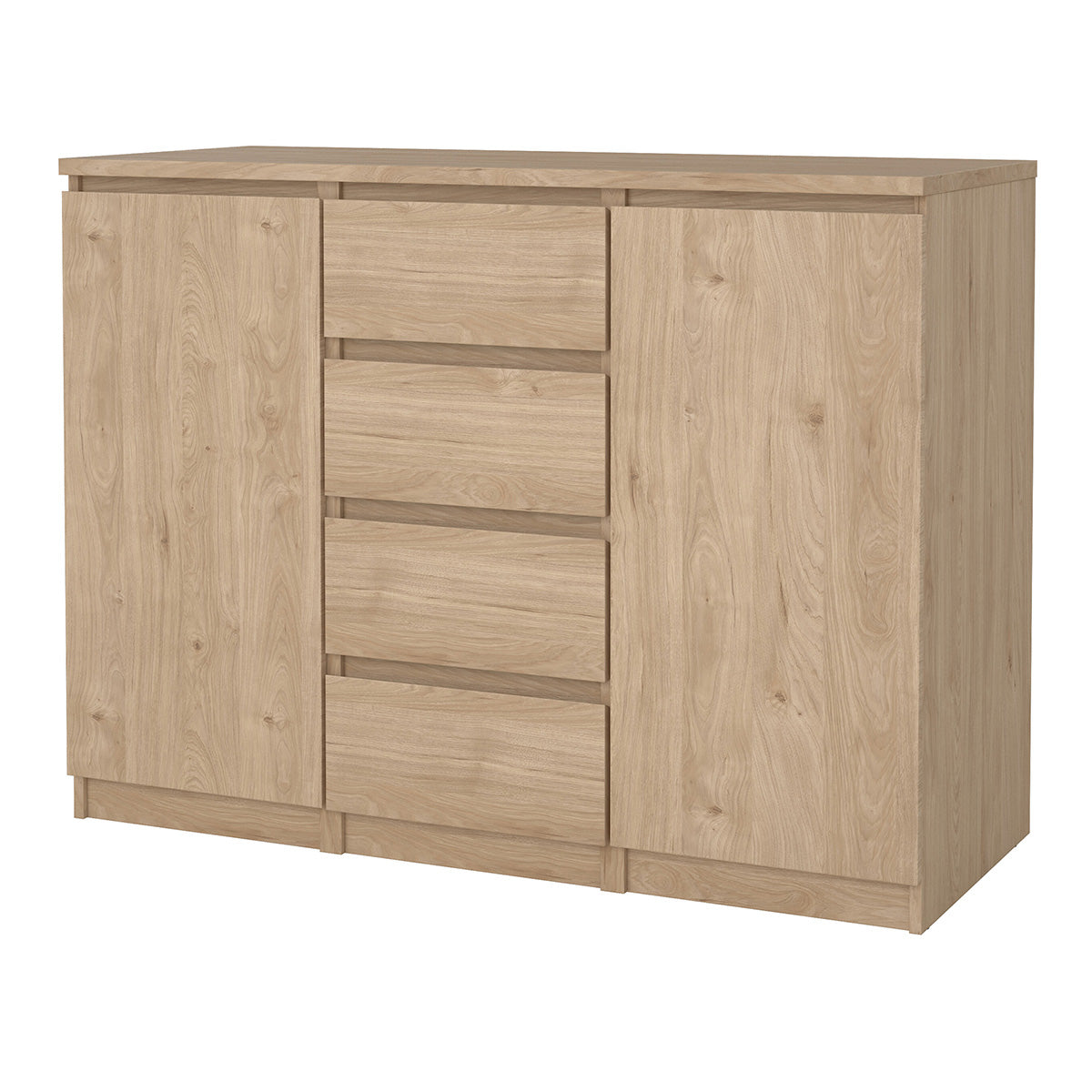 Wooden Sideboard With 2 Doors And 4 Drawers - Naia
