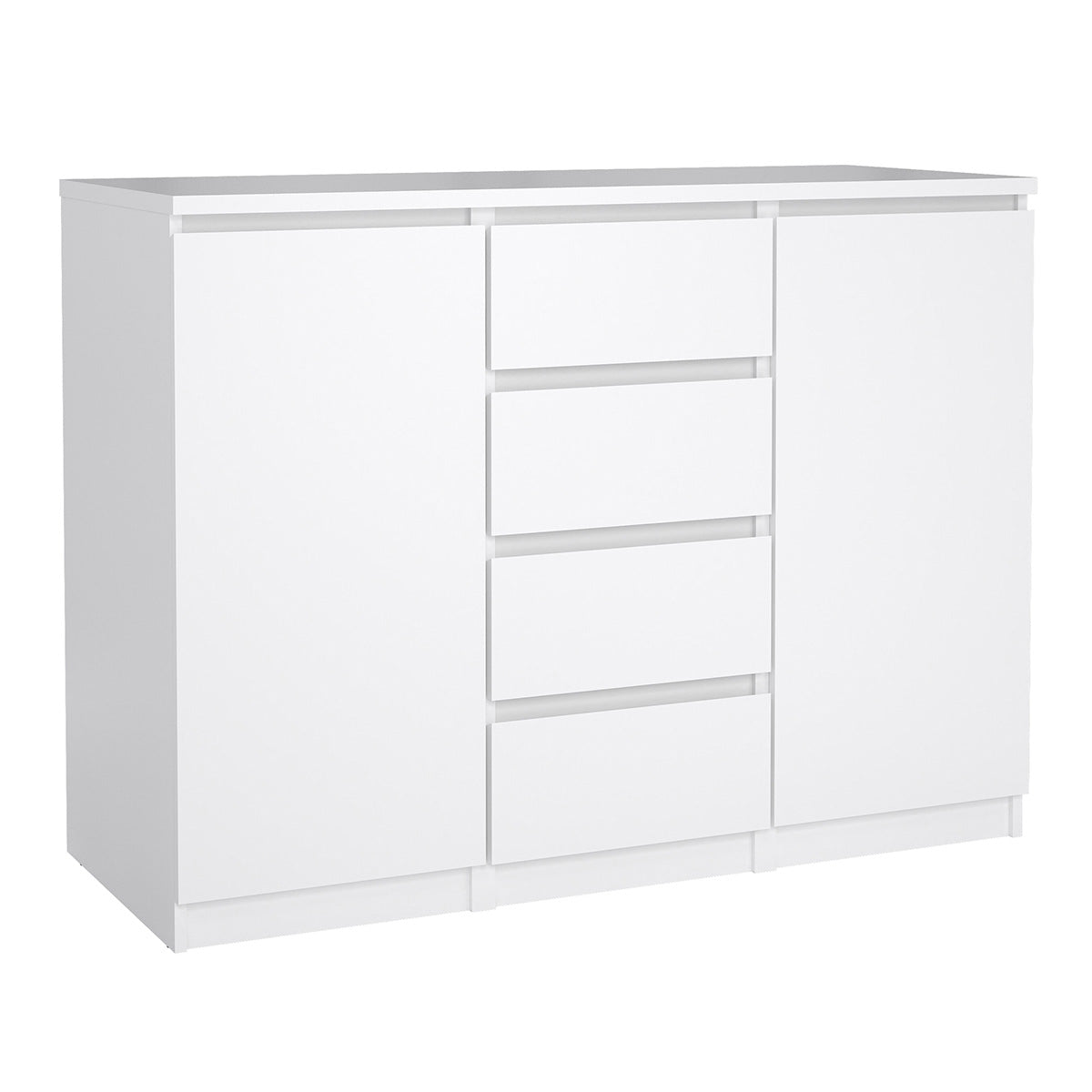 Wooden Sideboard With 2 Doors And 4 Drawers - Naia