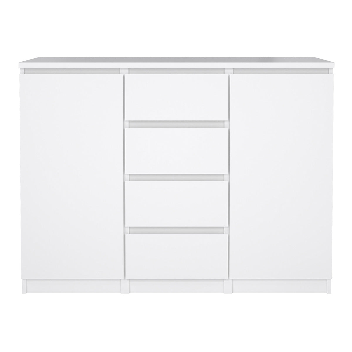 Wooden Sideboard With 2 Doors And 4 Drawers - Naia