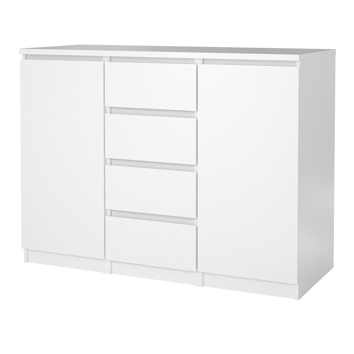 Wooden Sideboard With 2 Doors And 4 Drawers - Naia