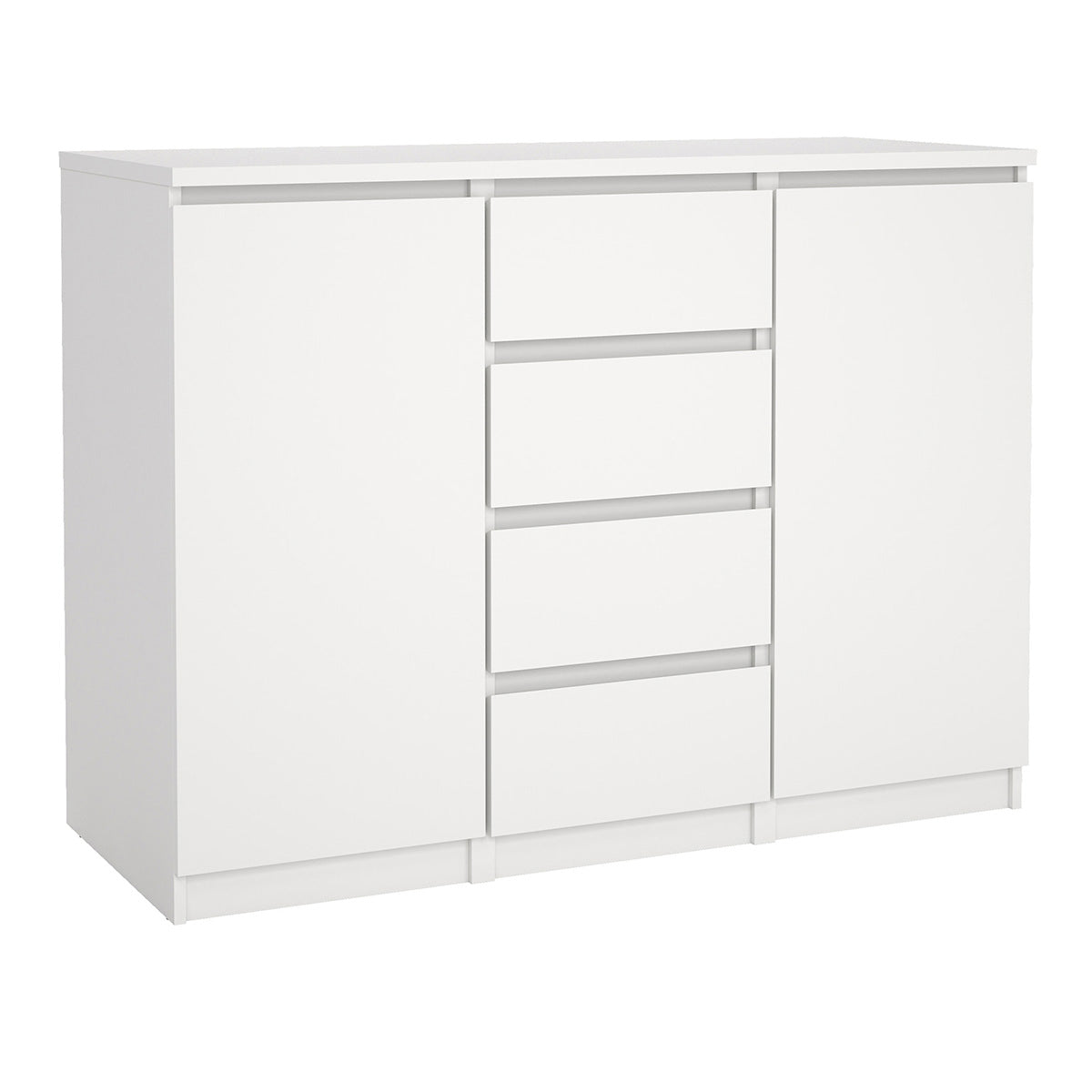 Wooden Sideboard With 2 Doors And 4 Drawers - Naia