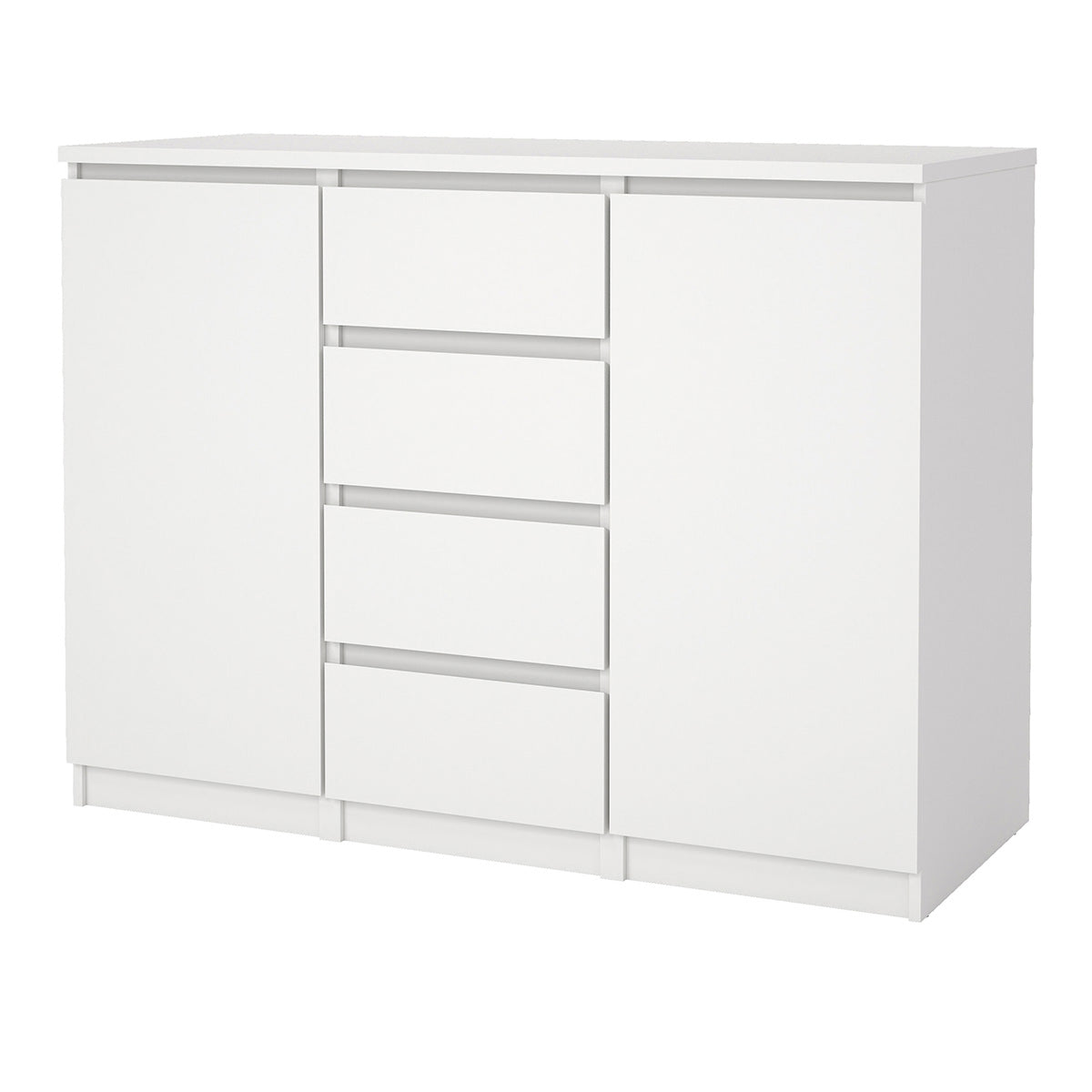 Wooden Sideboard With 2 Doors And 4 Drawers - Naia