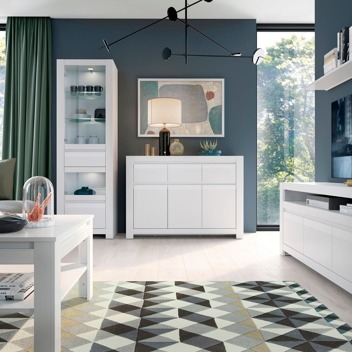 Wooden Sideboard With 3 Door And 3 Drawers - Novi