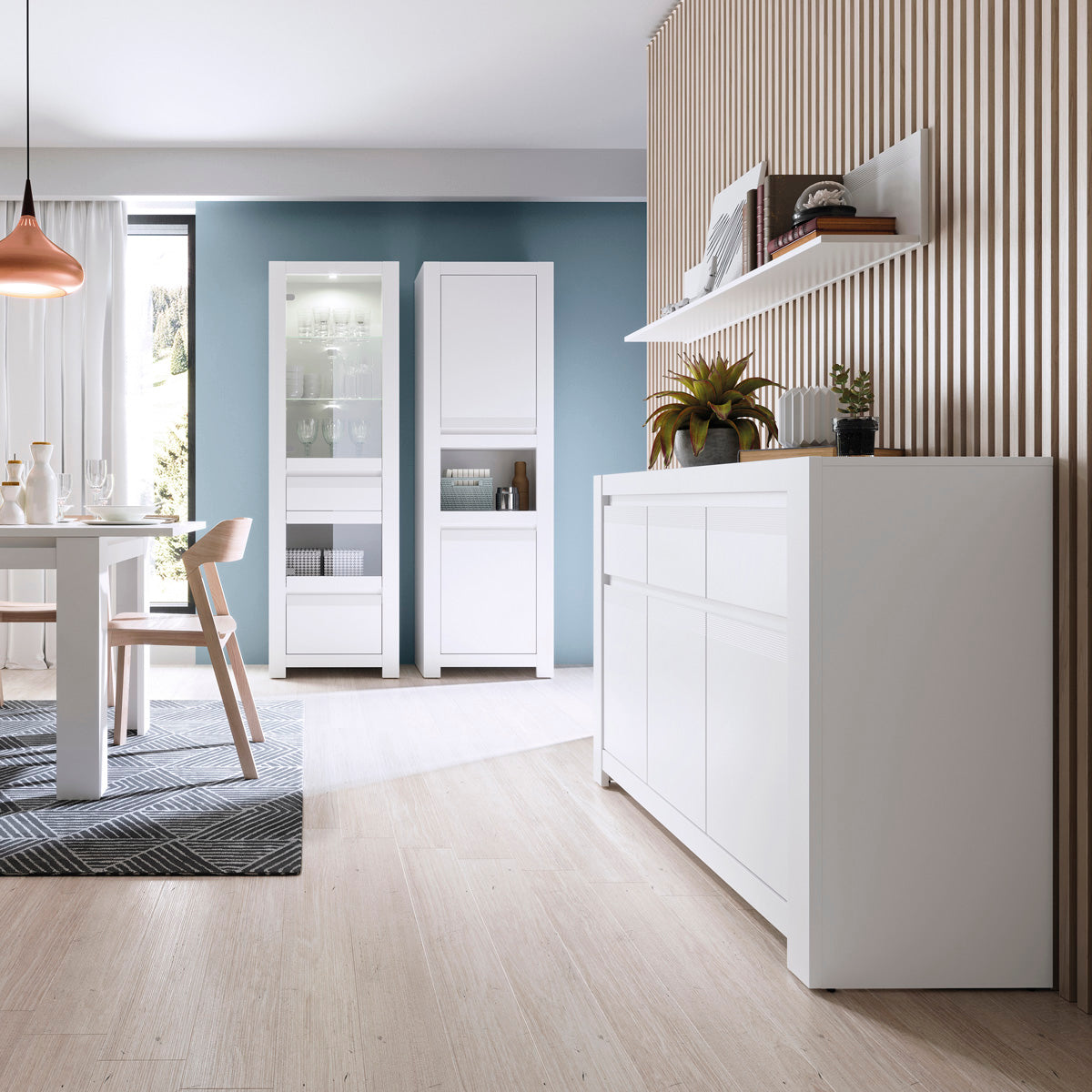 Wooden Sideboard With 3 Door And 3 Drawers - Novi