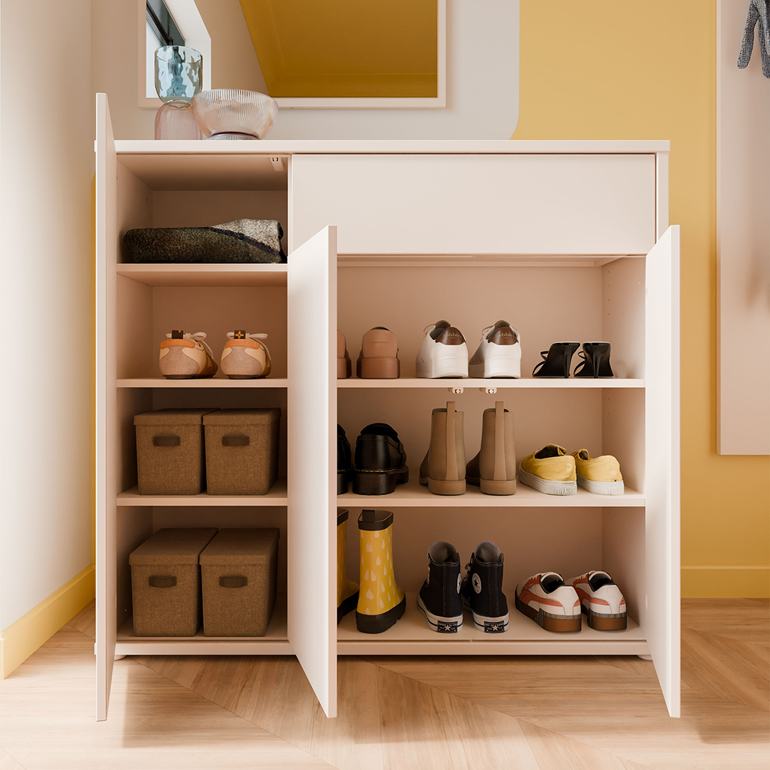 Wooden Sideboard With 3 Doors And 1 Drawer - Alice Springs