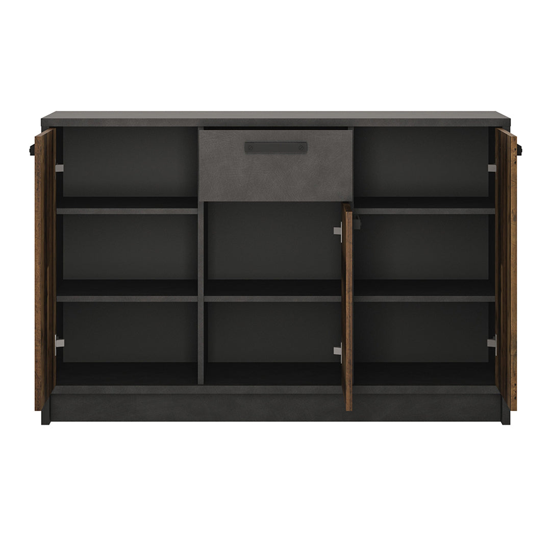 Wooden Sideboard With 3 Doors And 1 Drawer - Brooklyn