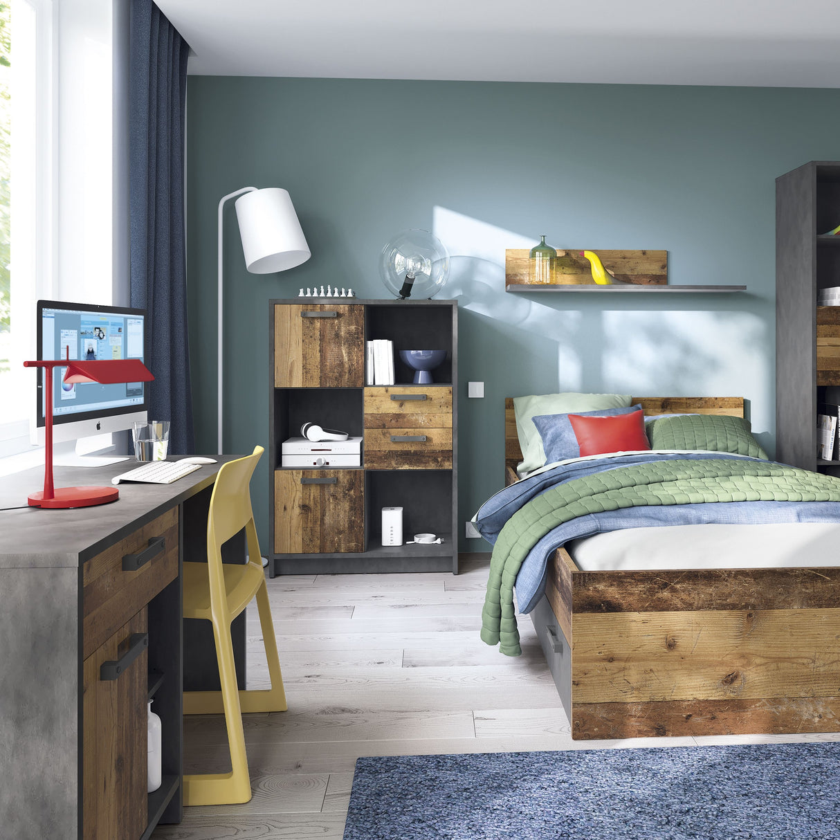 Wooden Sideboard With 3 Doors And 1 Drawer - Brooklyn