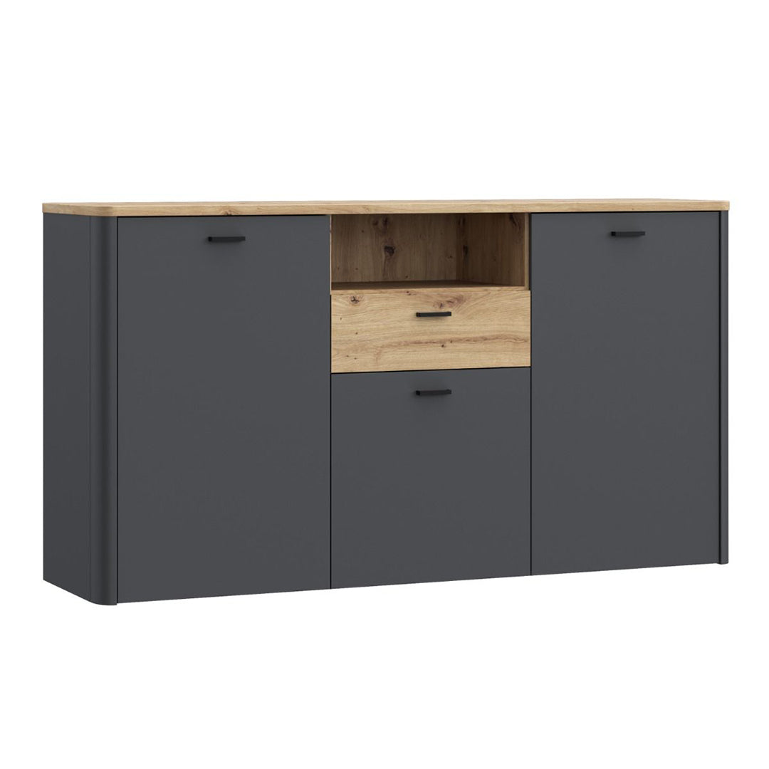 Wooden Sideboard With 3 Doors And 1 Drawer - Klara