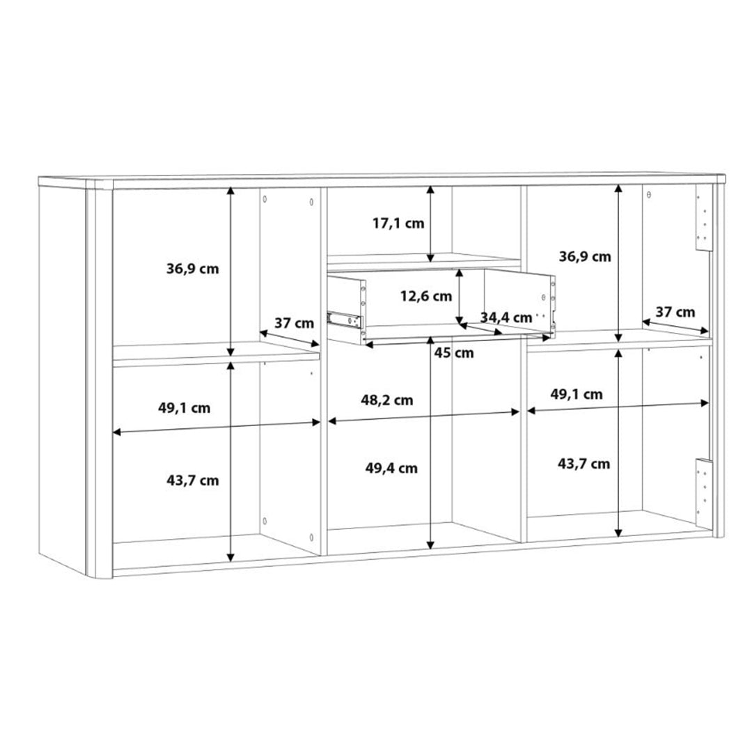 Wooden Sideboard With 3 Doors And 1 Drawer - Klara