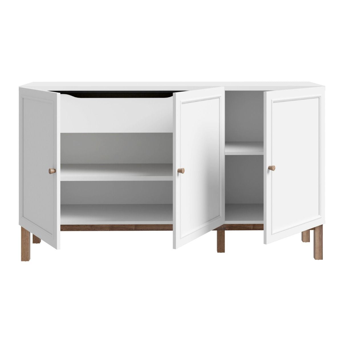 Wooden Sideboard With 3 Doors And 1 Drawer - Wensley