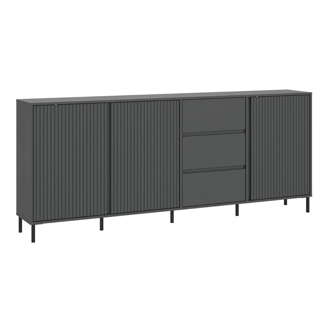 Wooden Sideboard With 3 Doors And 3 Drawers - Avenale